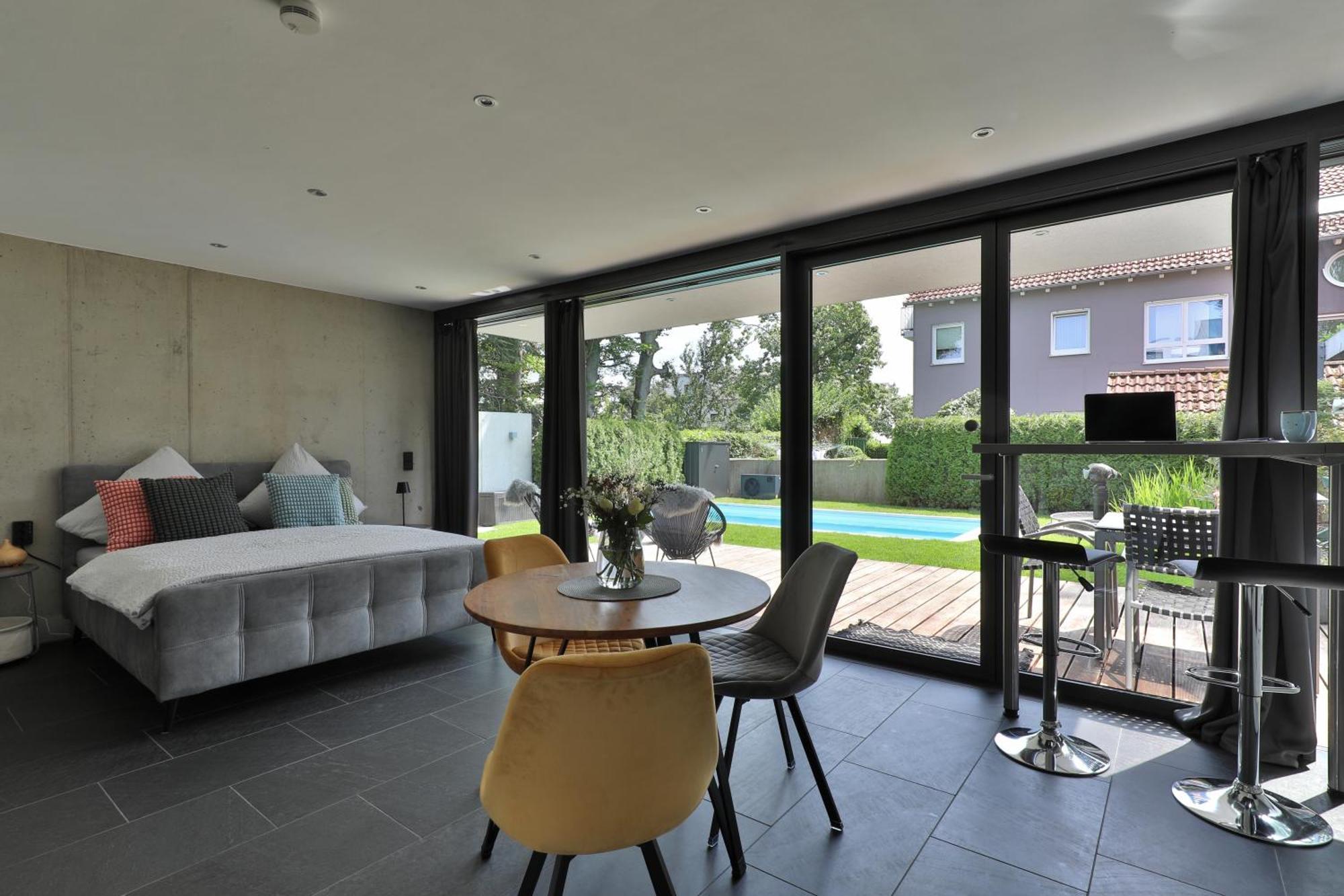 Modernes Studio-Apartment Gersthofen Extérieur photo